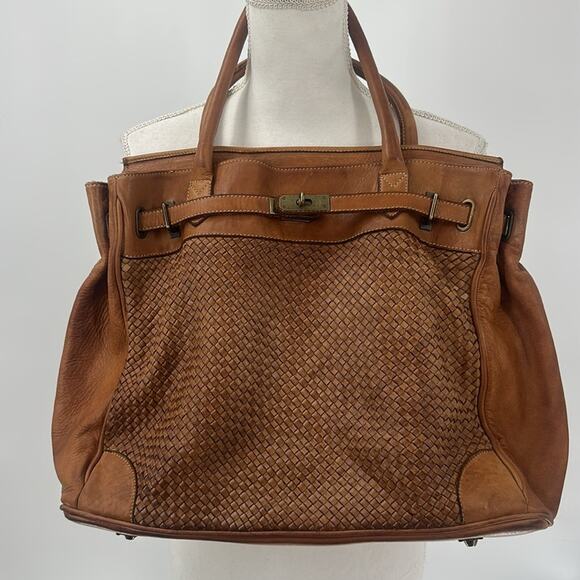 ALICIA Structured Bag Large Weave Bag Tote See video - Picture 3 of 15